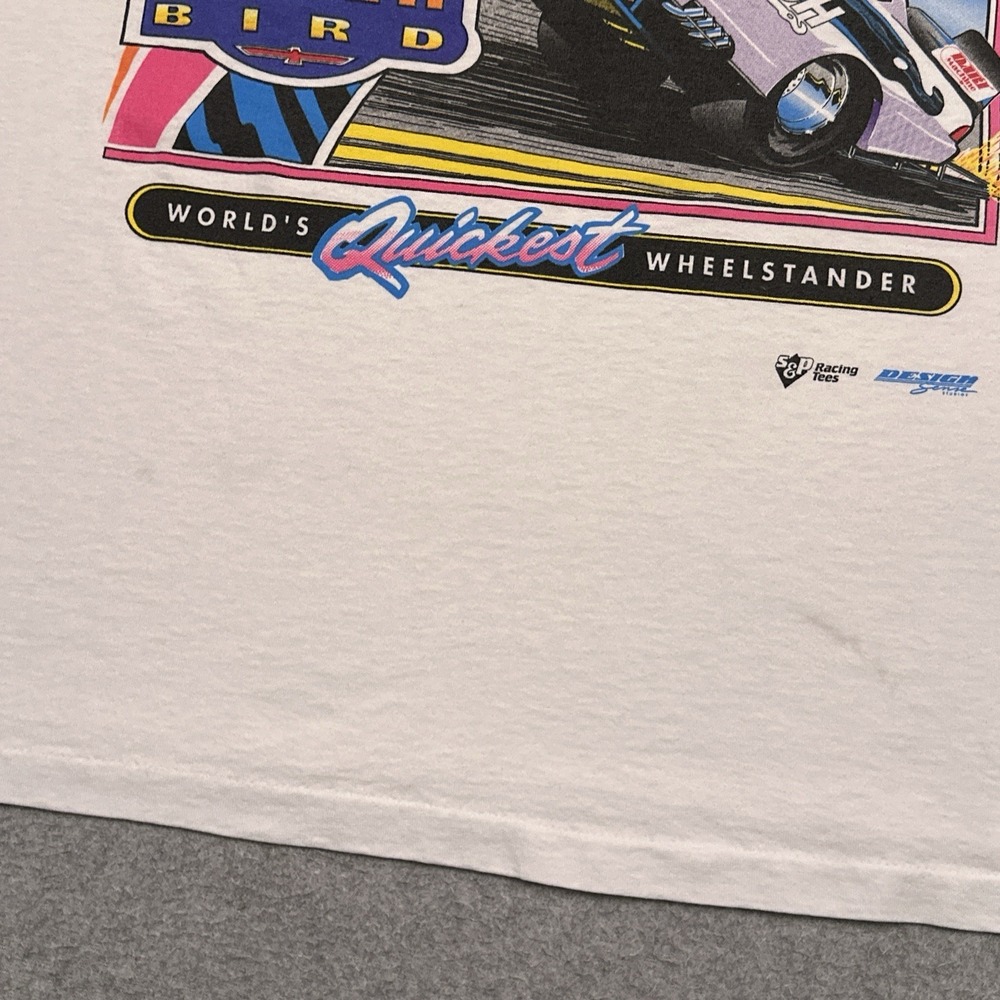 VTG Danny O'Day Wheelstander Racing T-Shirt Adult XL White FEAR THIS '34 Ford - Picture 5 of 10